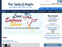 Tablet Screenshot of ourladyofangels.com
